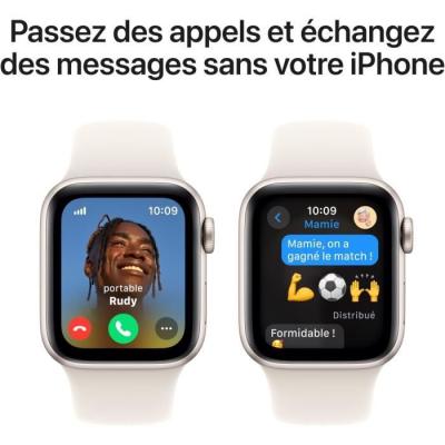 Apple Watch SE GPS + Cellular - 40mm Starlight Aluminium - Bracelet Sport - MONTRE BLUETOOTH