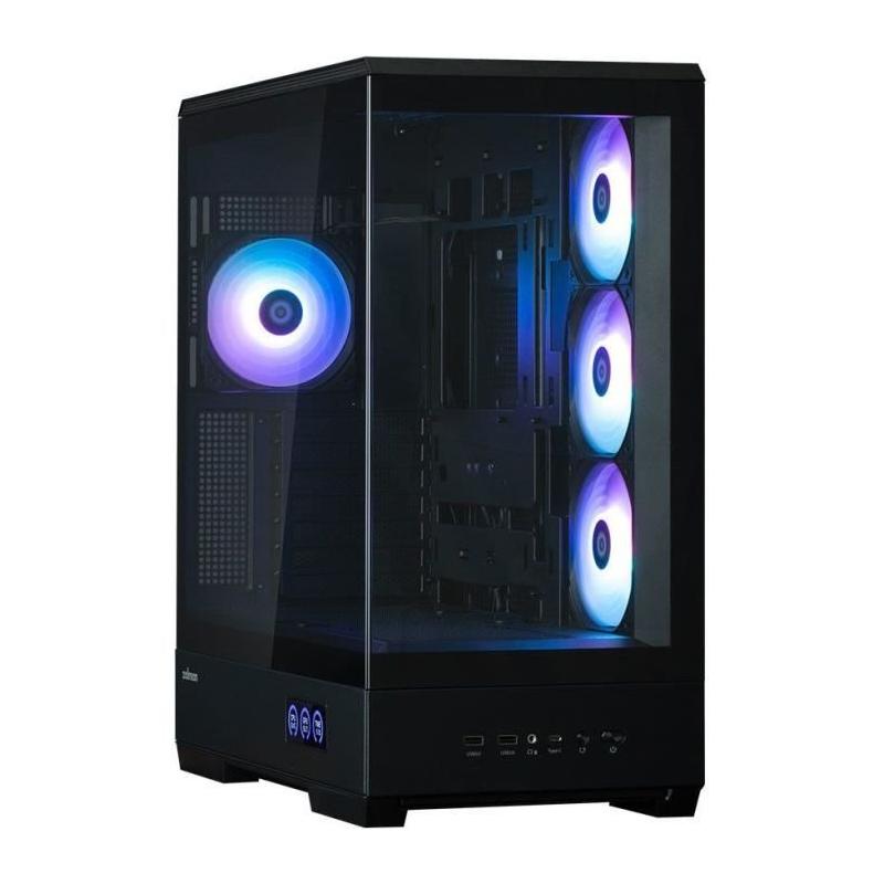 Boîtier PC ZALMAN P50 DS: Moyen tour ATX Noir avec Verre trempé et USB-C