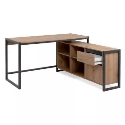 Bureau d'angle réversible Denver - Chêne artisan/Anthracite