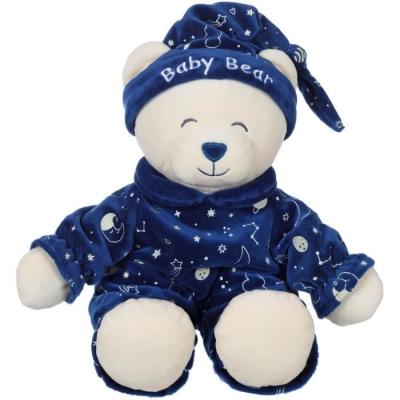 Peluche pour enfant Baby Bear Glow In The Dark - Brille Dans La Nuit - 24 cm - Bleu