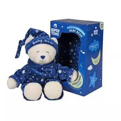 Peluche pour enfant Baby Bear Glow In The Dark - Brille Dans La Nuit - 24 cm - Bleu