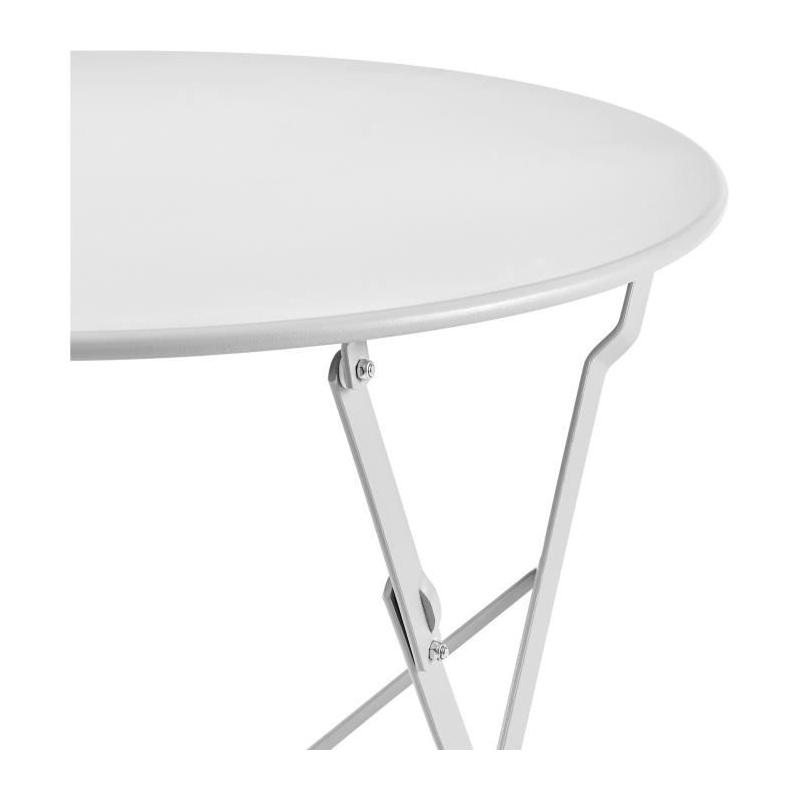 Ensemble repas de jardin pliant - 2 chaises - Gris