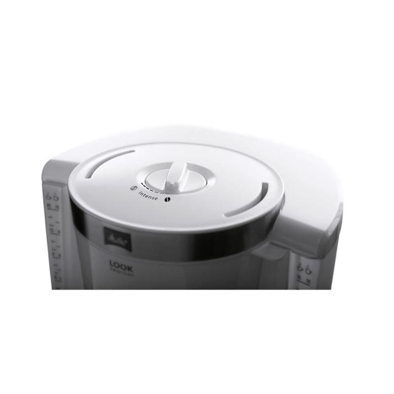 Cafetière filtre MELITTA Look IV Therm Selection 1011-11 Blanc/Acier Brossé - 12 tasses