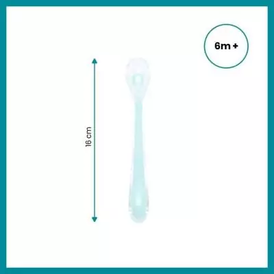 Lot de 5 Cuilleres bébé 1er âge en silicone ergonomiques et sans BPA