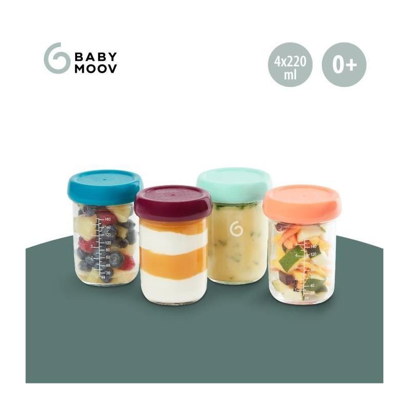 Pots de conservation Babybols en verre pour bébé - Lot de 4