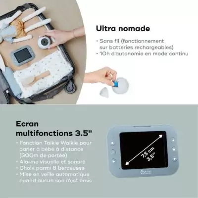 Babyphone vidéo YOO ROLL de Babymoov - Compact et pratique
