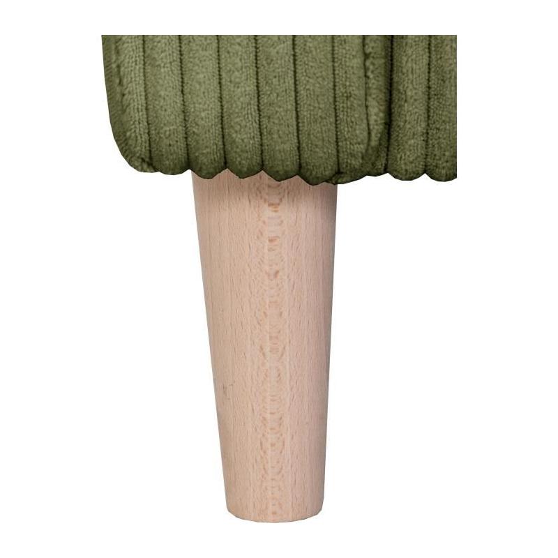 Canapé d'angle fixe 3 places CHIPY - Tissu Lincoln Kaki