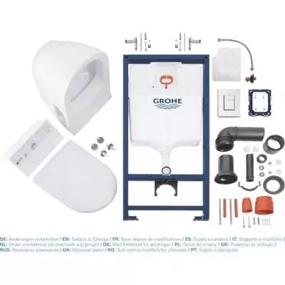 Ensemble WC Compact Grohe Solido 1,13m - Facile à Installer