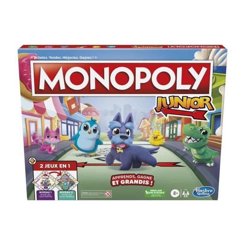 Monopoly Junior 2 en 1 - Jeu de société enfant compact