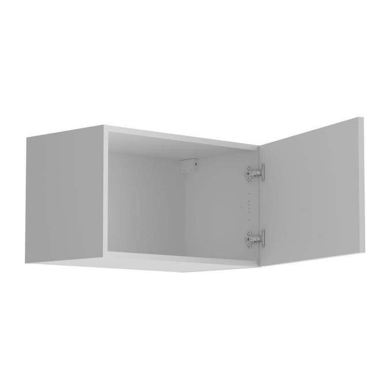 Meuble haut court 1 porte OSLO Blanc - Cuisine Moderne 
