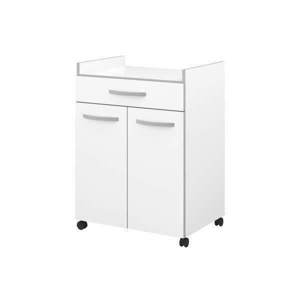 Desserte de cuisine L 60cm - Blanc mat - OSLO