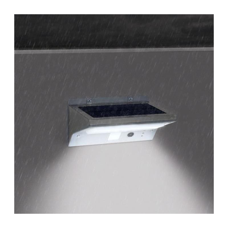 Spot solaire mural extérieur étanche avec détecteur - LUMI JARDIN - 21 LEDs