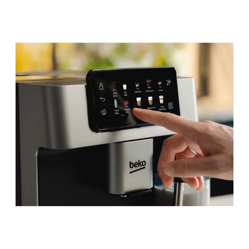 Machine à café performante BEKO CEG7348X - 1350W - Noir / Silver