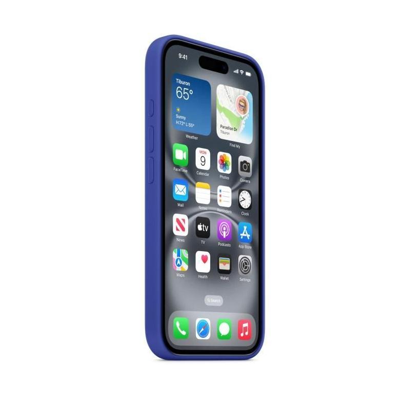 Coque iPhone 16 en silicone avec MagSafe - Ultramarine - 16x9x2 cm