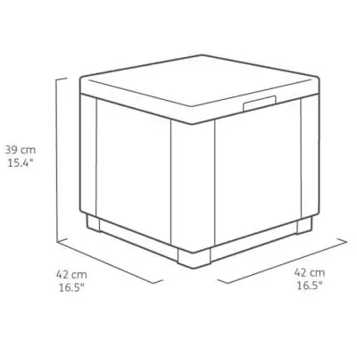 Organiser avec style: Pouf de rangement Cube Graphite