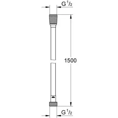 Flexible de douche GROHE VitalioFlex 27505001: Anti-pliures et anti-torsion
