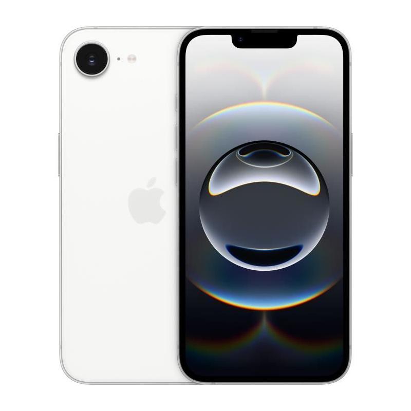 Apple iPhone 16e 256GB Blanc avec dimensions compactes
