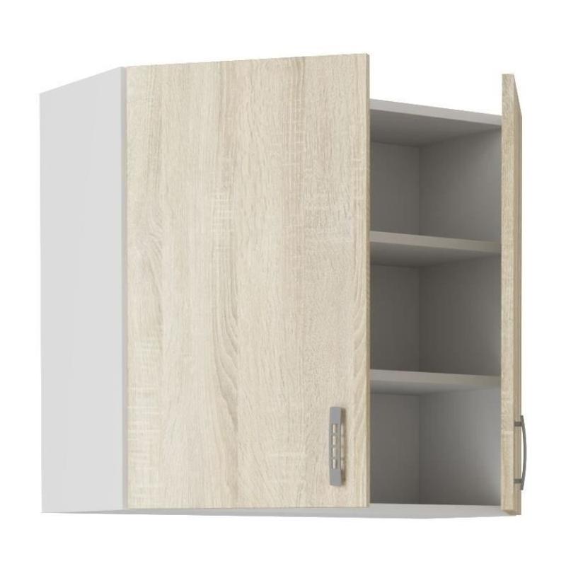 Meuble haut SARA - 2 portes - Chêne sonoma - L80 x P31 x H71,5 cm