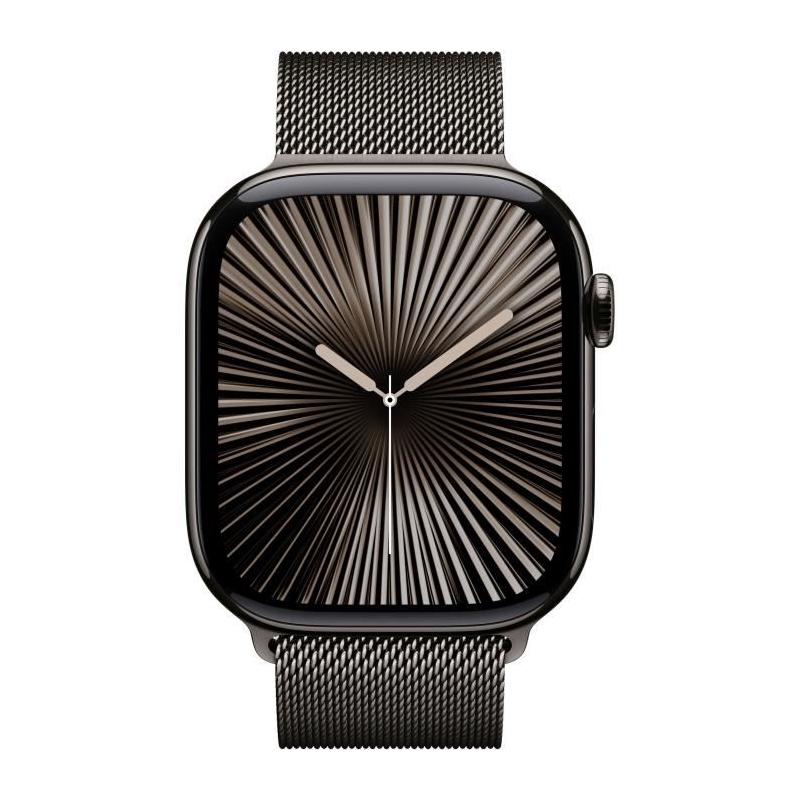 Apple Watch Series 10 GPS + Cellular 46mm Titanium Slate - Bracelet Milanais Slate - S/M