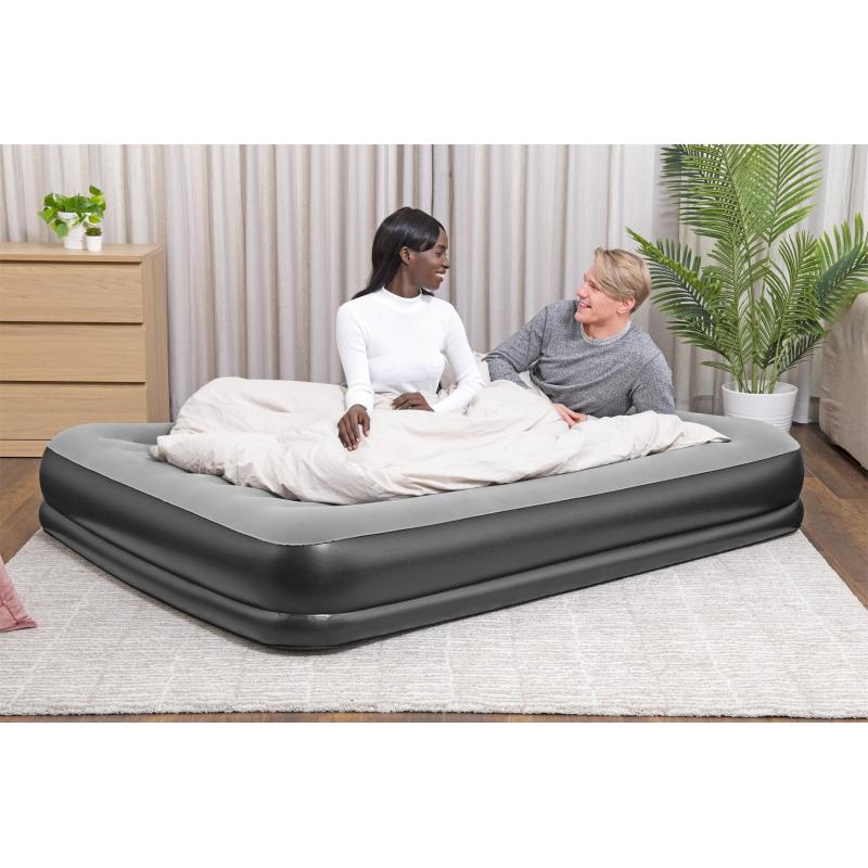 Bestway Matelas gonflable Tritech 2 places avec pompe électrique intégrée 2,03 m x 1,52 m x 36 cm