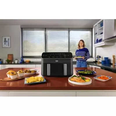 Beko FRL5388B friteuse Double 8,5 L Autonome 2400 W Friteuse d’air chaud Noir