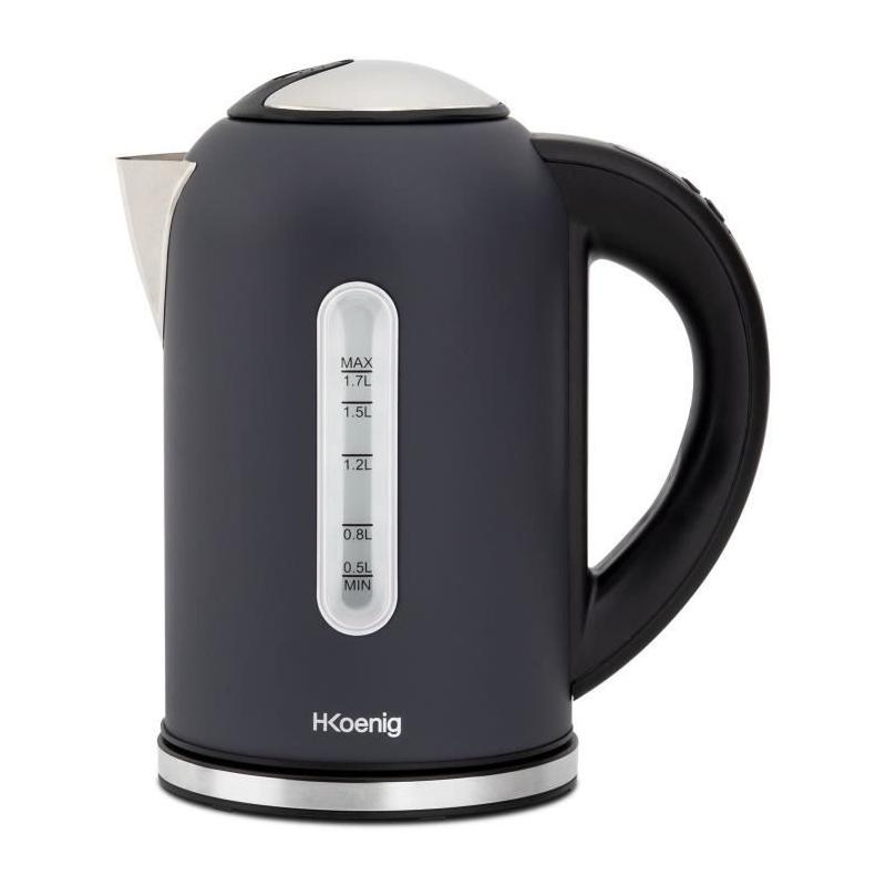 Bouilloire H.KoeNIG Boe52 - Capacité 1,7 L - Température réglable - Gris mat