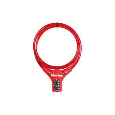 Antivol Vélo Master Lock: Câble de Sécurité 90 cm, Combinaison, Extérieur - Couleur Aléatoire