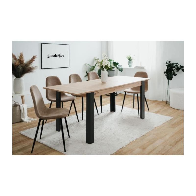 Table à manger extensible chêne noir - TOLOSA