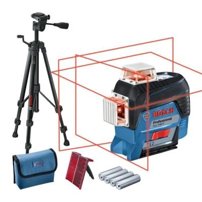 Ensemble laser ligne Bosch 360° + trépied - Précision professionnelle