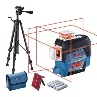 Ensemble laser ligne Bosch 360° + trépied - Précision professionnelle