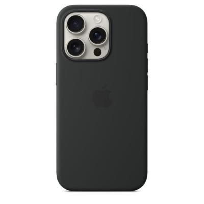 Coque iPhone 16 Pro en silicone avec MagSafe - Noir