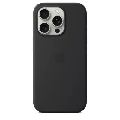 Coque iPhone 16 Pro en silicone avec MagSafe - Noir