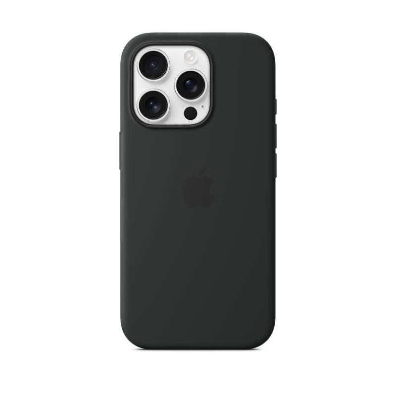 Coque iPhone 16 Pro en silicone avec MagSafe - Noir