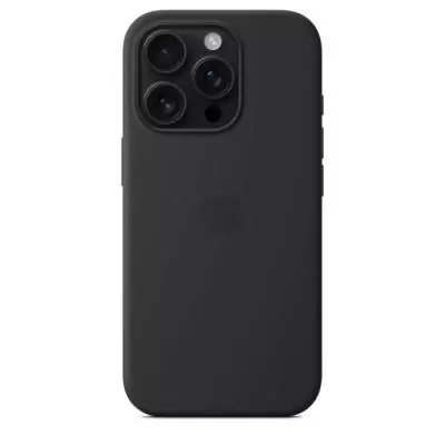 Coque iPhone 16 Pro en silicone avec MagSafe - Noir
