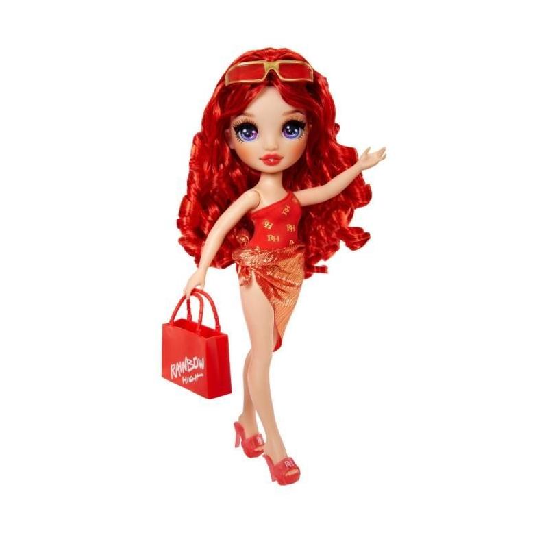 Poupée articulée Ruby avec maillot de bain et paréo - Pour les fans de Rainbow High