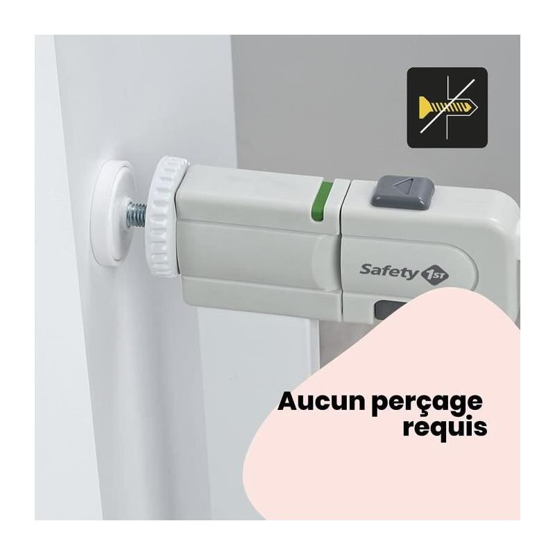 Barrière de sécurité enfant Easy Close - Métal - Blanc