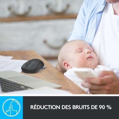 Souris Logitech M220 Silent Sans Fil - Silencieuse Noir