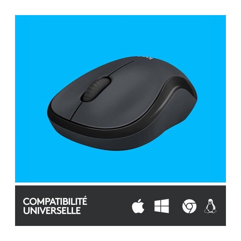 Souris Logitech M220 Silent Sans Fil - Silencieuse Noir