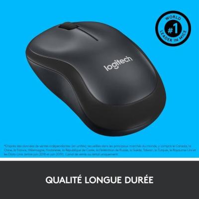 Souris Logitech M220 Silent Sans Fil - Silencieuse Noir