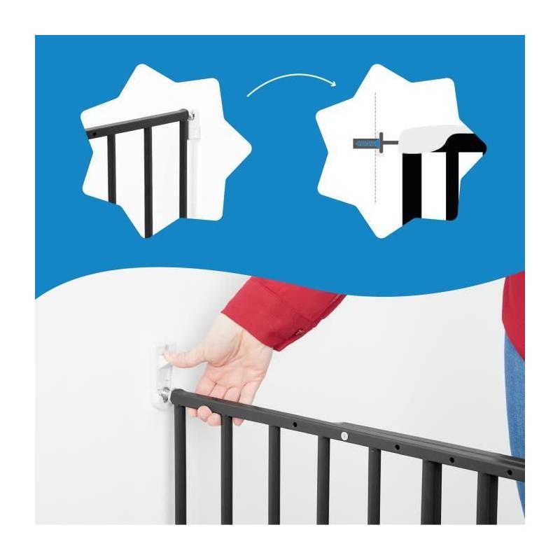Barrière de sécurité enfant Safe&Protect XL - Extensible 60-106.5 cm