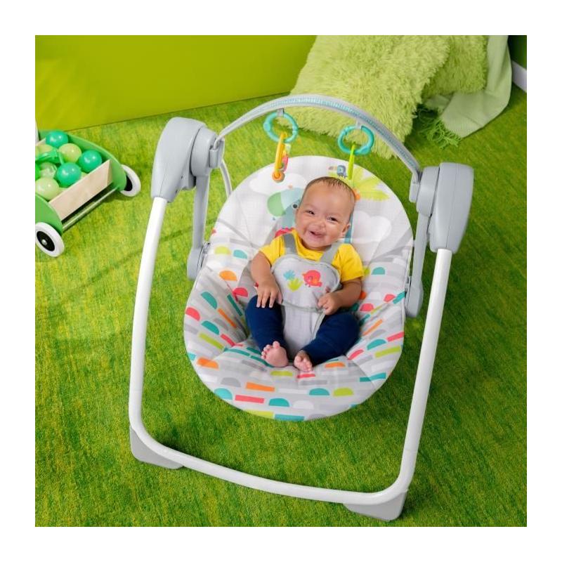 Balancelle bébé électrique compacte: 6 vitesses, 10 chansons