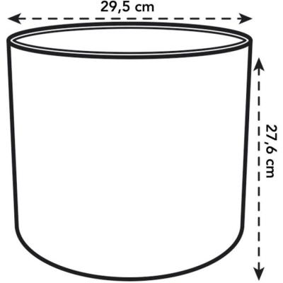 Jardinière Ronde B.FOR - Plastique - Ø30 - Vert Feuille