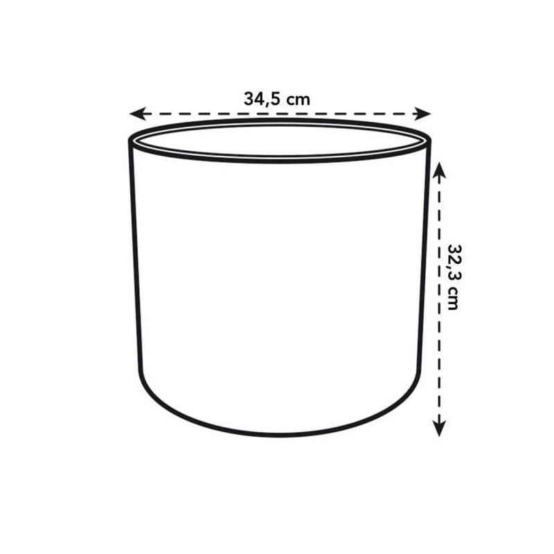 Jardinière ronde ELHO B.for Soft - Noir recyclé Ø35xH32cm