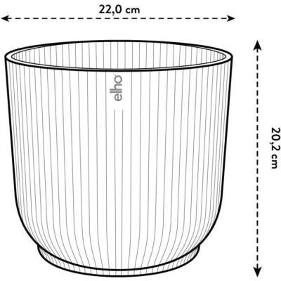 Pot De Fleurs Rond VIBES Bleu Foncé - Ø22 - Plastique de Qualité