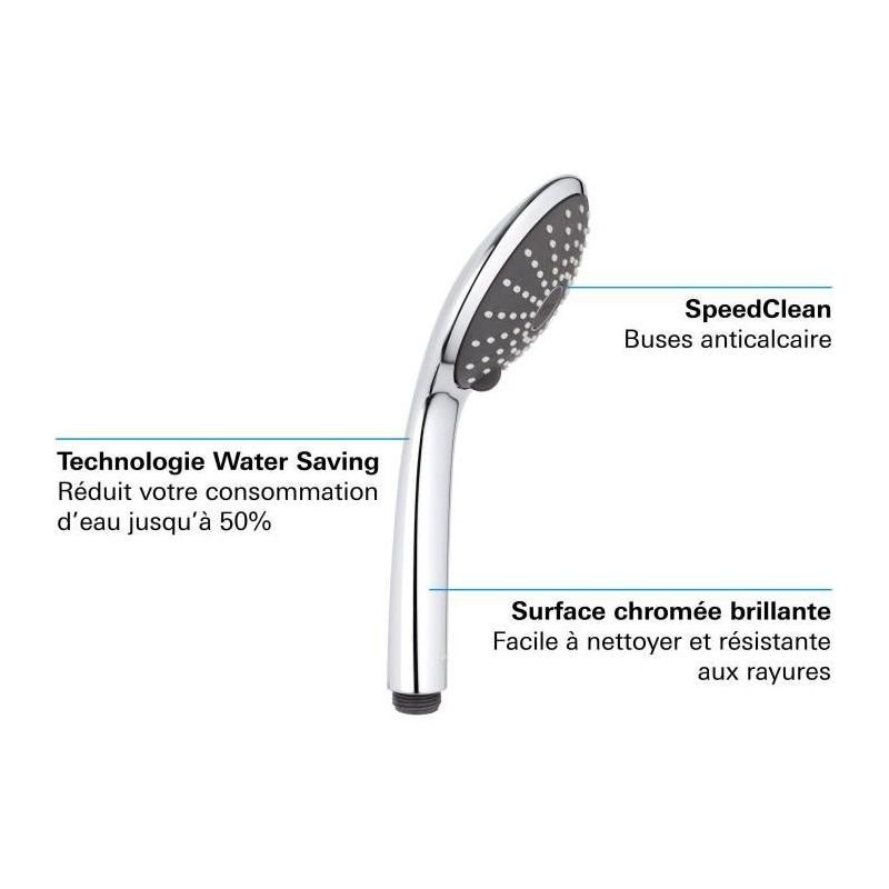 Douchette main GROHE Vitalio Joy 110 - Chromé - 2 jets - Économie d'eau