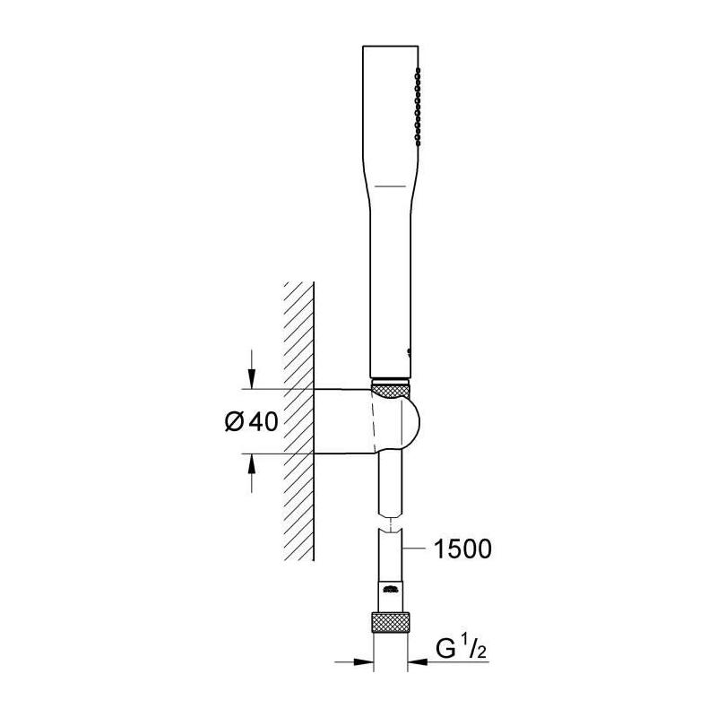 Ensemble de douche GROHE - Economie d'eau - Chrome