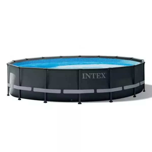 Kit Piscine hors sol tubulaire INTEX - Ultra XTR - 488 x 122 cm - Ronde (Filtre a sable, bâche, tapis de sol, échelle) - 26326