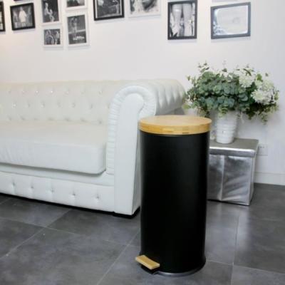 Poubelle de cuisine à pédale Forest - 30L - Noir mat