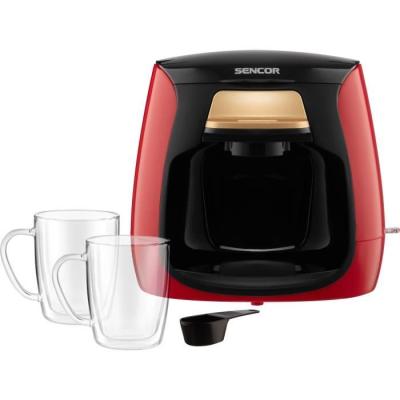 Machine à café SENCOR SCE 2101RD - Compacte et Puissante - 0,3 L - 500 W