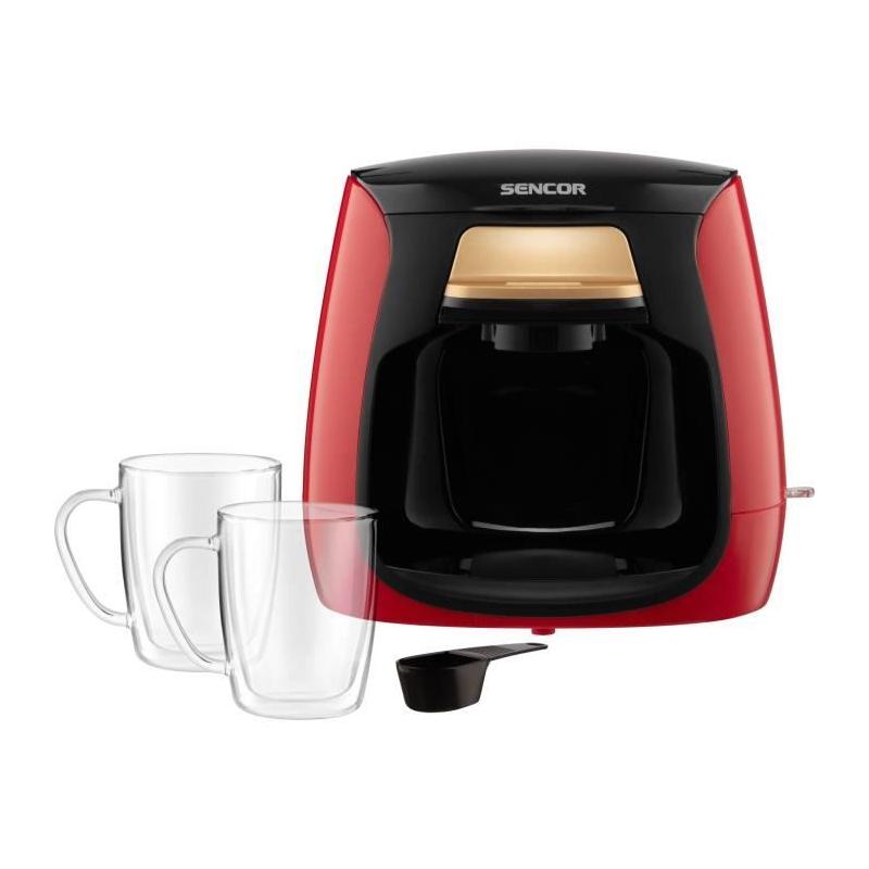 Machine à café SENCOR SCE 2101RD - Compacte et Puissante - 0,3 L - 500 W